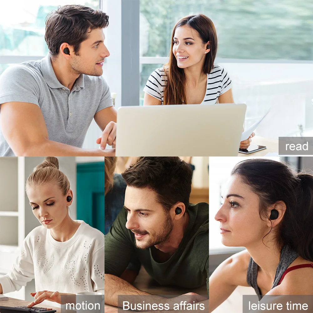 Headset sem fio com redução de ruído para música, drivers dinâmicos duplos, graves fortes, TWS, Chip QCC3020, S115 SILÁVEL, 2024