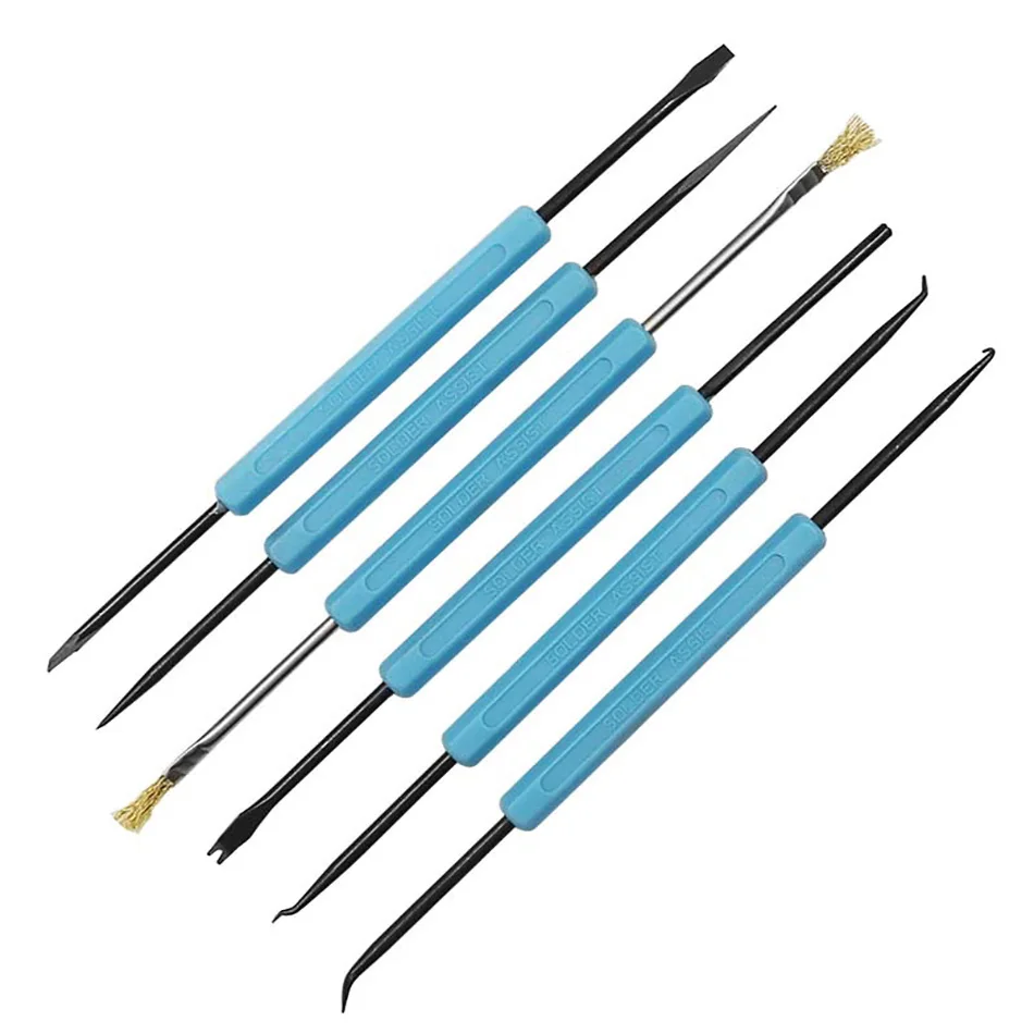 6pcs/Set Crowbar Electronic Heat Assist Repair Welding Cleaning Auxiliary Tools for Removing PCB Components