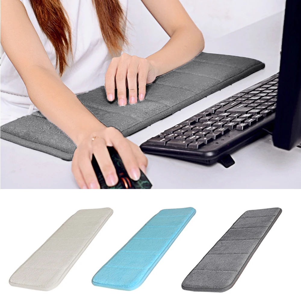 Elisona Ultra Memory Cotton Keyboard Pad Soft Sweat-absorbent Anti-slip Computer Wrist Elbow Mat Gift for Office Table Desktop