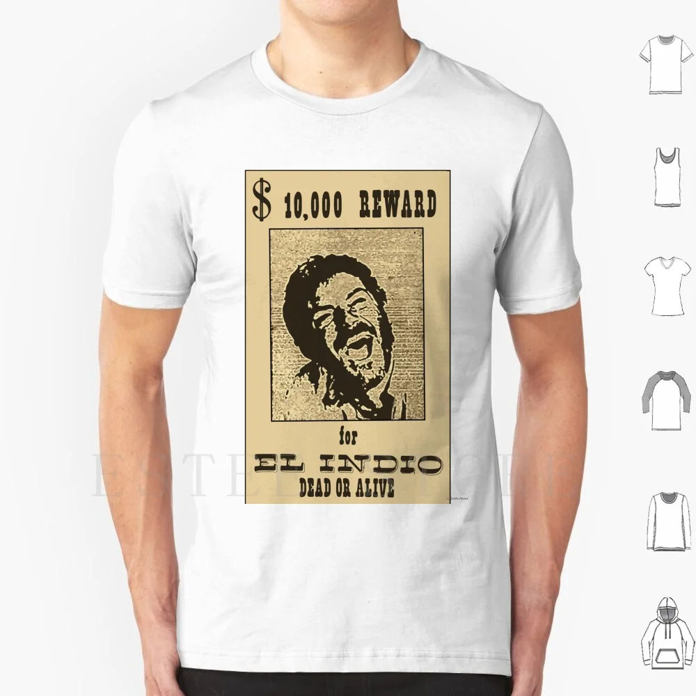 Camiseta El Indio de algodón para hombre, 6xl, película Indio, buena, fea, recompensa, Clint Eli Estwood War Dead Alive Gunner, Vector de vaquero