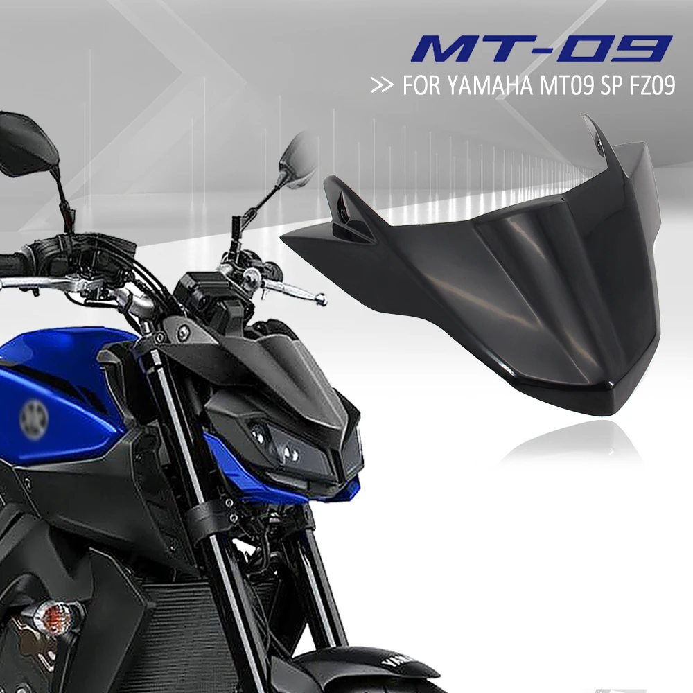 

Black Front Windshield 2017 2018 2019 2020 FOR YAMAHA MT-09 MT09 NEW Motorcycle Windscreen Wind Deflector