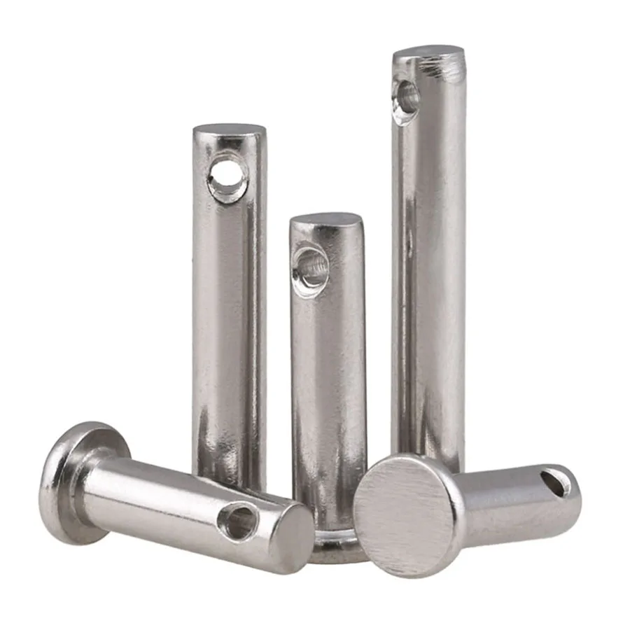 M3 M4 M5 M6 M8 M10 M12 304 Stainless Steel Shaft Flat Head With Hole Cylindrical Pin Positioning Pin