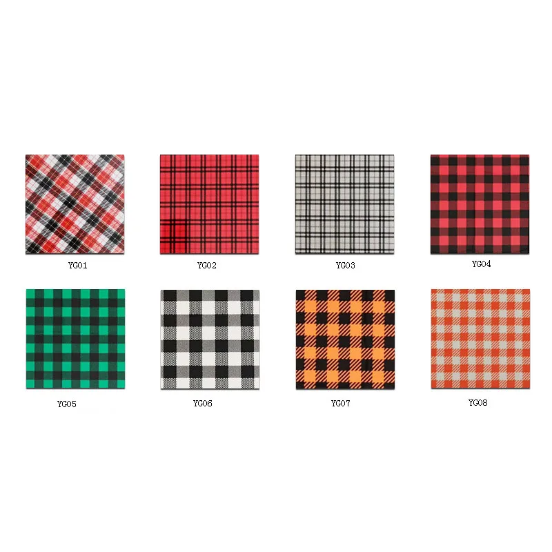 HTV Vinyl 8 Colors Buffalo Plaid HTV Heat Transfer Vinyl for Iron on for DIY T-Shirts Pillow Backpack Shoes Canvas Handbags