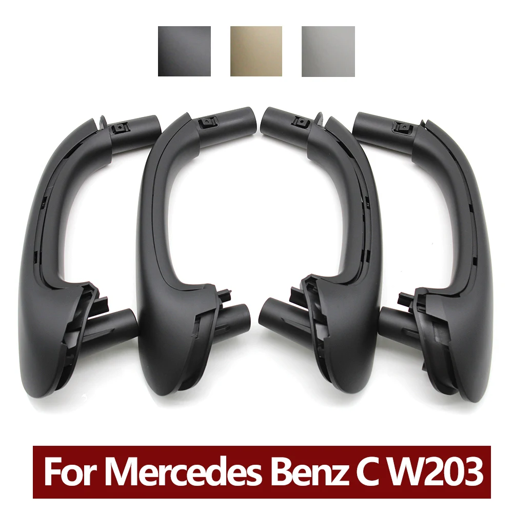 2pcs/4pcs Car Front Left Right Interior Door Pull Handle Set Replacement For Mercedes Benz W203 C Class Sedan 2000-2007