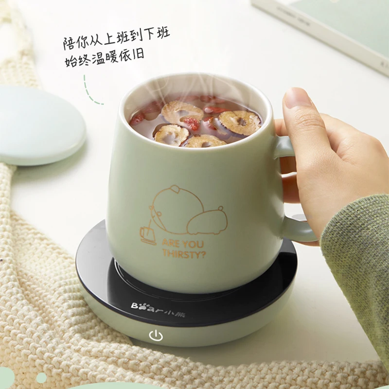 Base de copo de água de aquecimento doméstico, temperatura constante, 55 ℃, artefato de aquecimento de leite, calor automático, copo quente automático