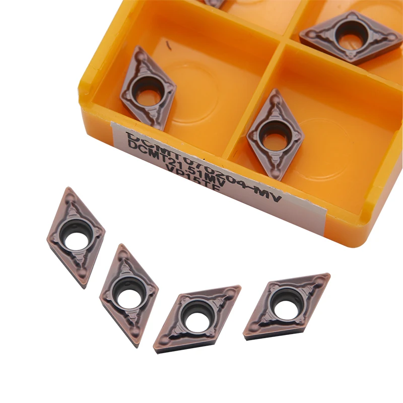 أداة تحول داخلية ، DCMT070204 UE6020 VP15TF ، شفرات قطع كربيد عالية الجودة ، أدوات مخرطة CNC ، قاطع المخرطة