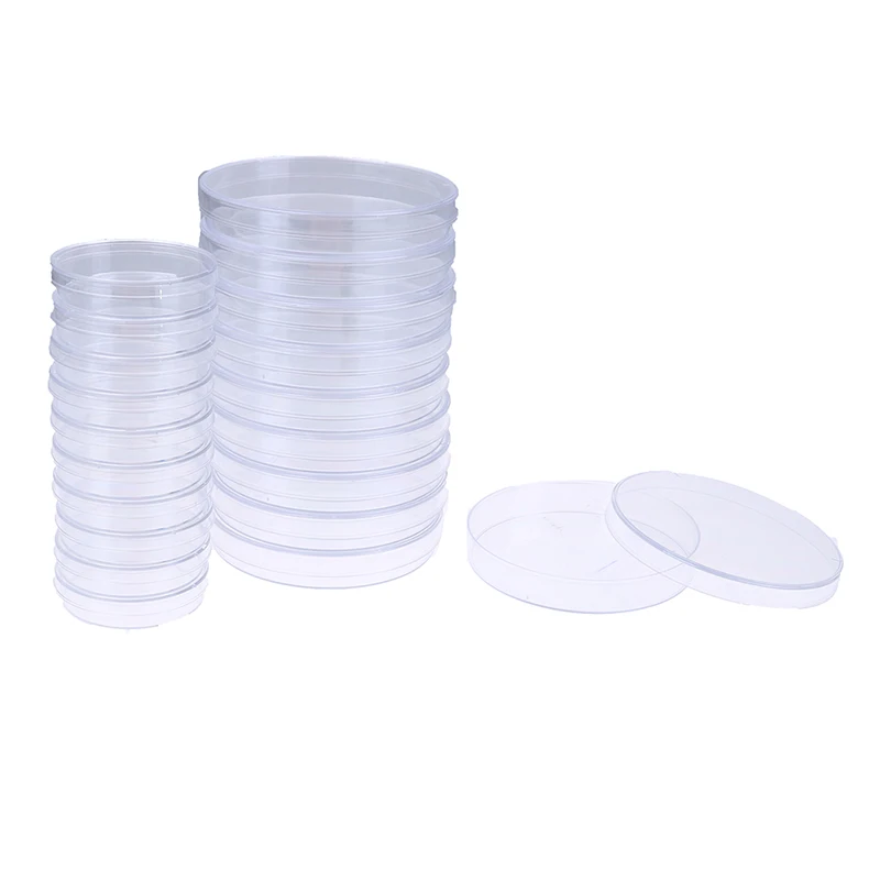 10Pcs polystyrene sterile petri bacteria dish laboratory medical supply indiameter sizes: 60mm