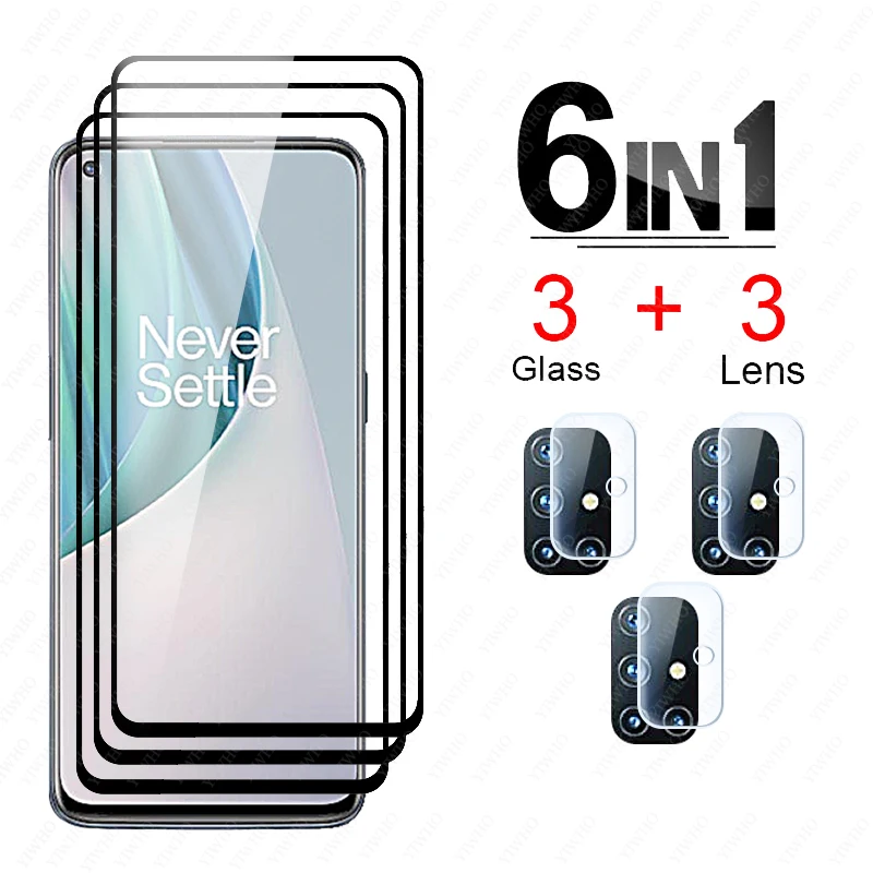 

For Glass Oneplus Nord N10 5G Tempered Glass One Plus Nord N100 Caerma Lens Screen Protector Phone Film Oneplus 9r 8t 9se Pro