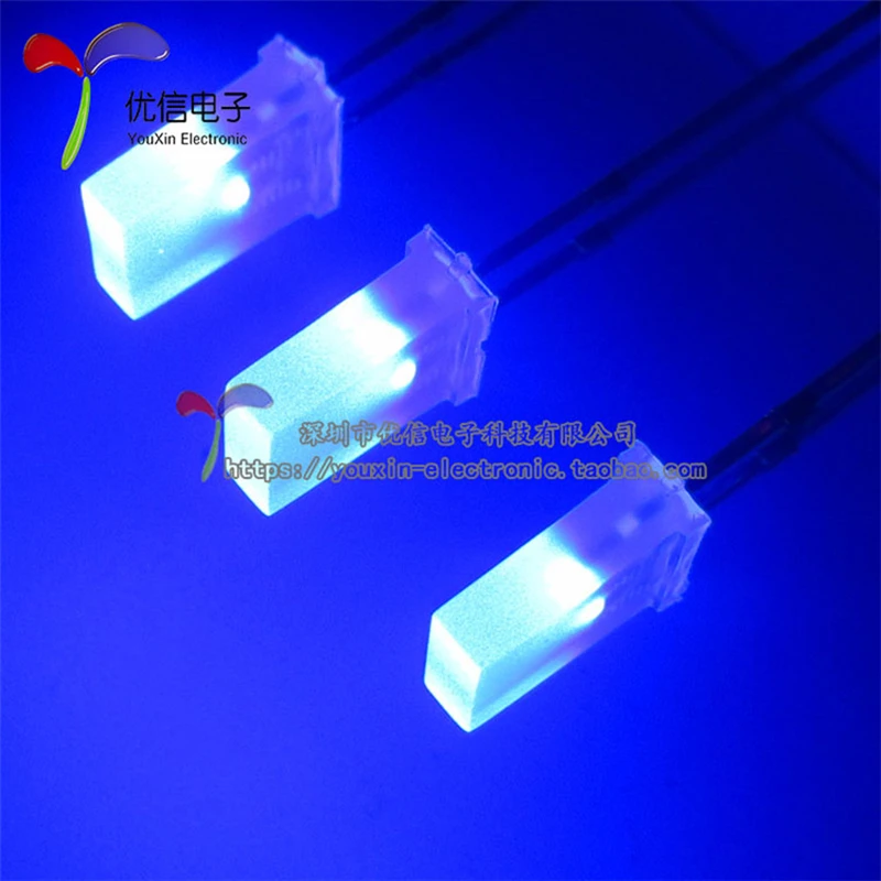 100PCS 2*5*7MM 257 DIP LED Emitting Diode Diffused BLUE Color 2X5X7MM DIP LED CUBE LEDS good quality light beads lamps chip led