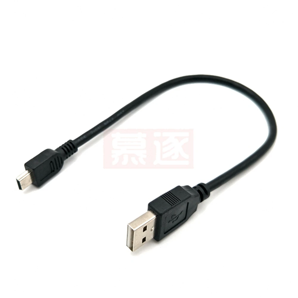 1PC Data Charging Cable Cord Adapter USB 2.0 A Male to Mini 5 Pin B Best Black length 0.3-5M Data Cables usb extension cable