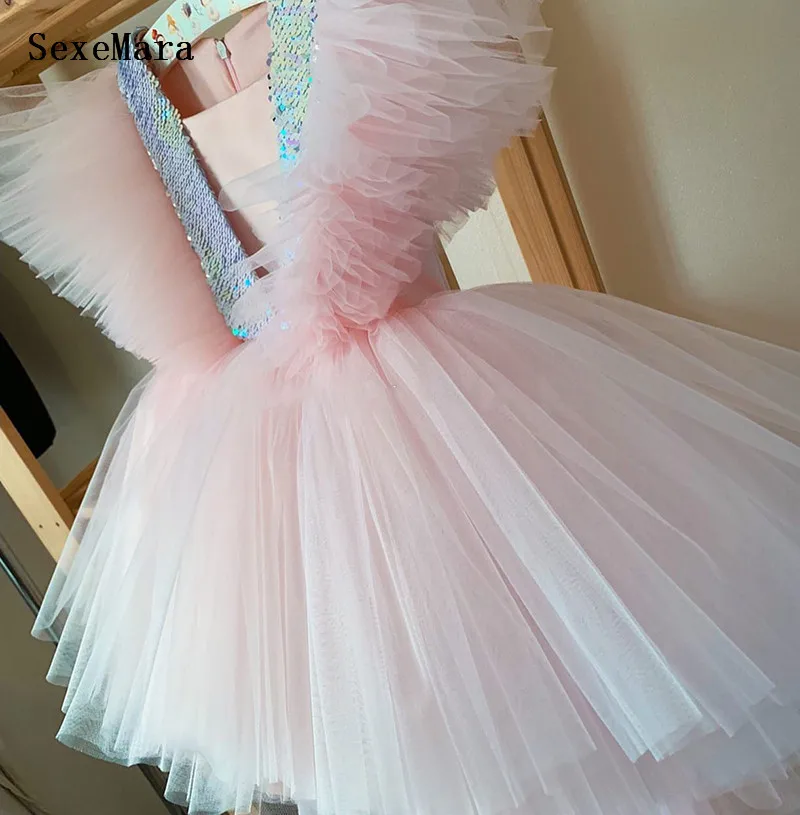 Kleinkind Baby Mädchen Tüll Kleid Backless Partei Kleid Kinder Taufe Tuch Kinder Ersten Geburtstag Kleid Fotografie Requisiten 1-14Y