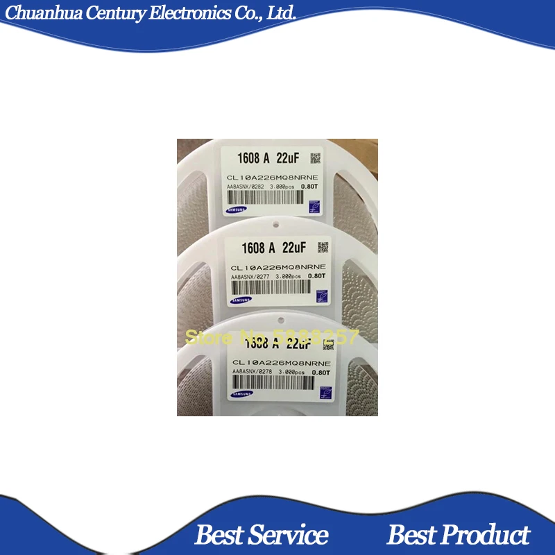 1000 Pcs/Lot CL10A226MQ8NRNE 0603 22UF 20% 6.3V New and Original In Stock