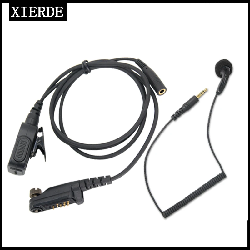 XIERDE Earpiece Headset for HYT Hytera PD600 PD602  PD662 PD665 PD680 PD682 PD685 X1p X1e Walkie Talkie Radio Ear-hook Headphone