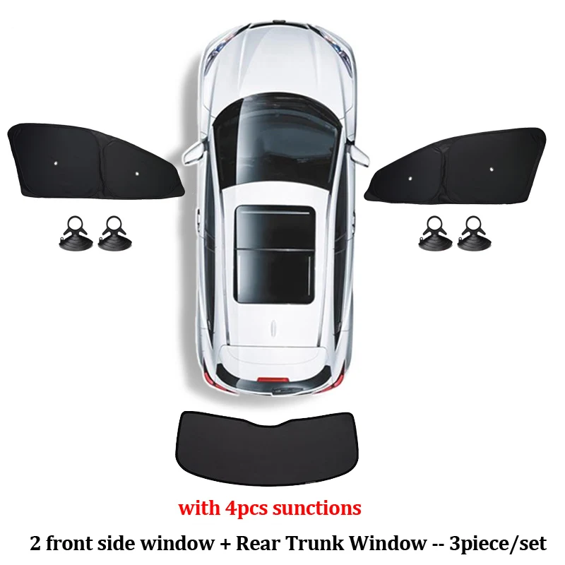 for Tesla Model 3 2024 Highland Side Window Sun Shade Cover Suction Front Rear Windshield Sunvisor Privacy Model Y 2023 Sunshade