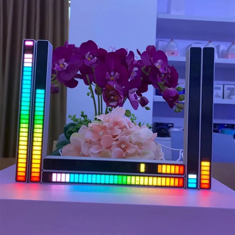 🔥210 Modes 32 LED Upgrade USB Powered Sound Control RGB Light By Bluetooth APP ,Voice-activated Rhythm Pickup LED Lamp Music