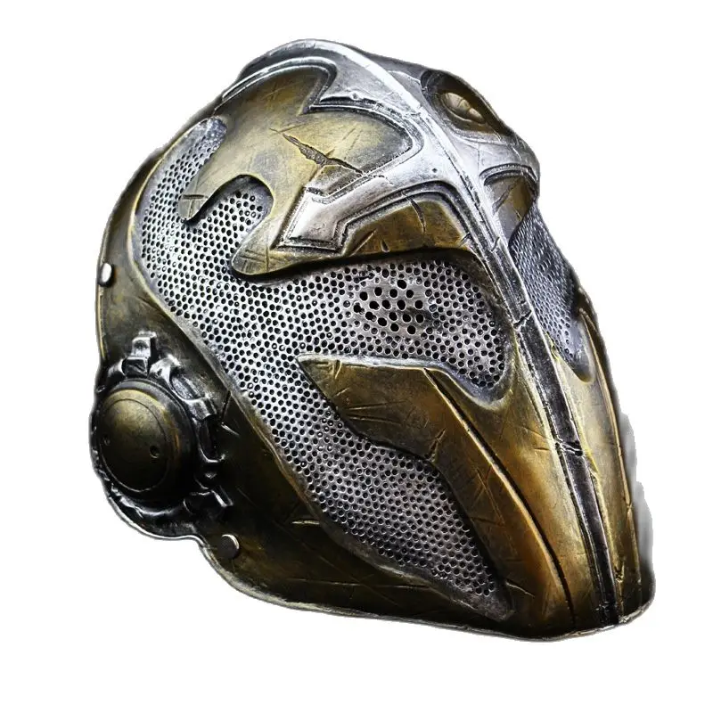 Templar Mask Halloween Theme Resin Protective Mask Personality Party Cosplay Costume Mask Performance Prom Props Supplies Masque