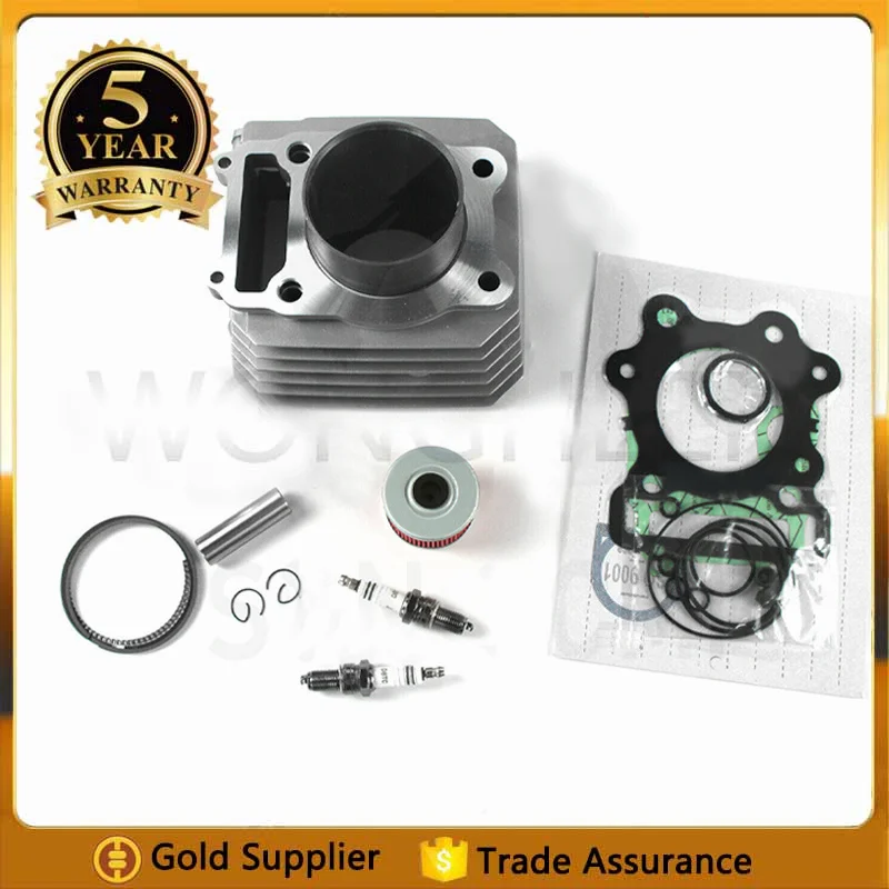 Cylinder Piston Gaskets Filter Spark Plug Motor Accessories Kit 12100-HC4-000 for 1988-2000 Honda TRX300 Fourtrax FW