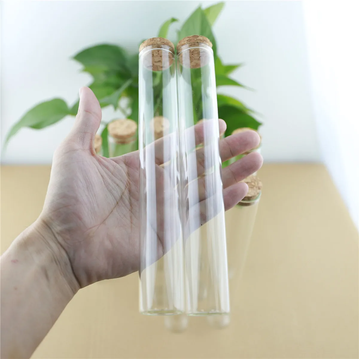 

12pcs/lot 30*200mm 110ml Cork Stopper Long Tube Glass Bottle Spicy Storage Bottle Container Glass Jars Vials DIY Craft