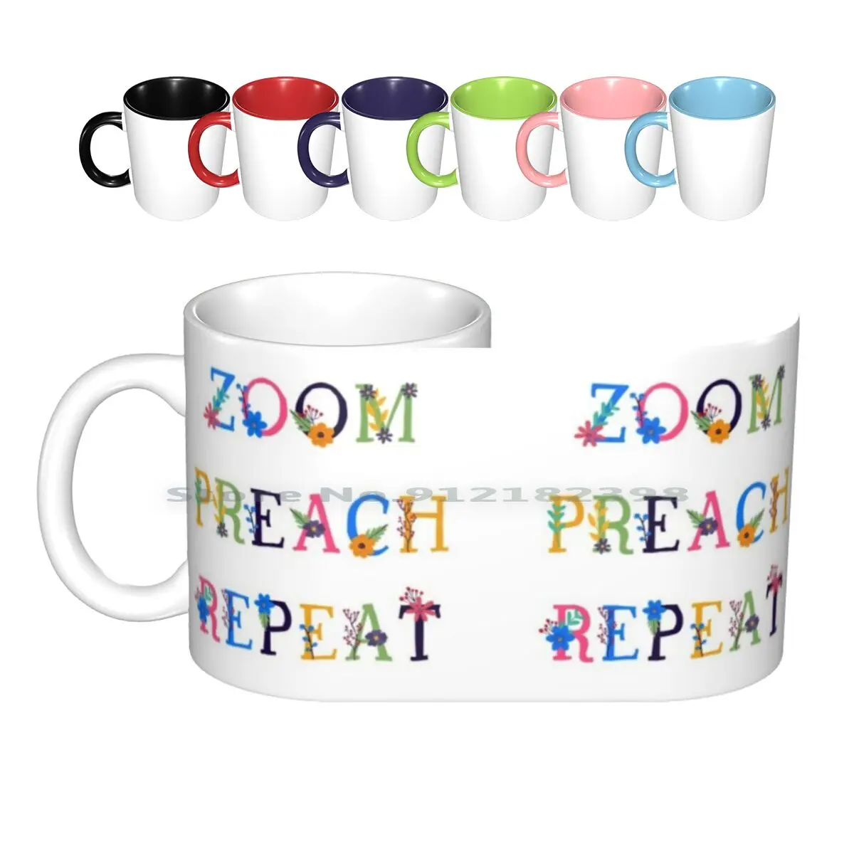 Zoom Preach Repeat Ceramic Mugs Coffee Cups Milk Tea Mug Jw Jw Arts And Jw Souvenir Jw Pionee Creative Trending Vintage Gift