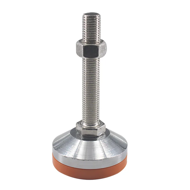 Antiskid 80mm TPU Base Adjustable Foot Cups Articulated Feet M12/M14/M16/M18/M20/M24/M30 Thread Steel Adjustable Leveling Foot