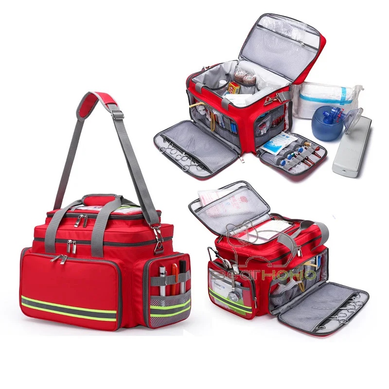 Imagem -04 - Kit de Primeiros Socorros Vazio Grande Capacidade Bolsa de Armazenamento de Suprimentos Médicos Esportes Viagem Resgate Kit de Emergência Visitando Mochila Novo