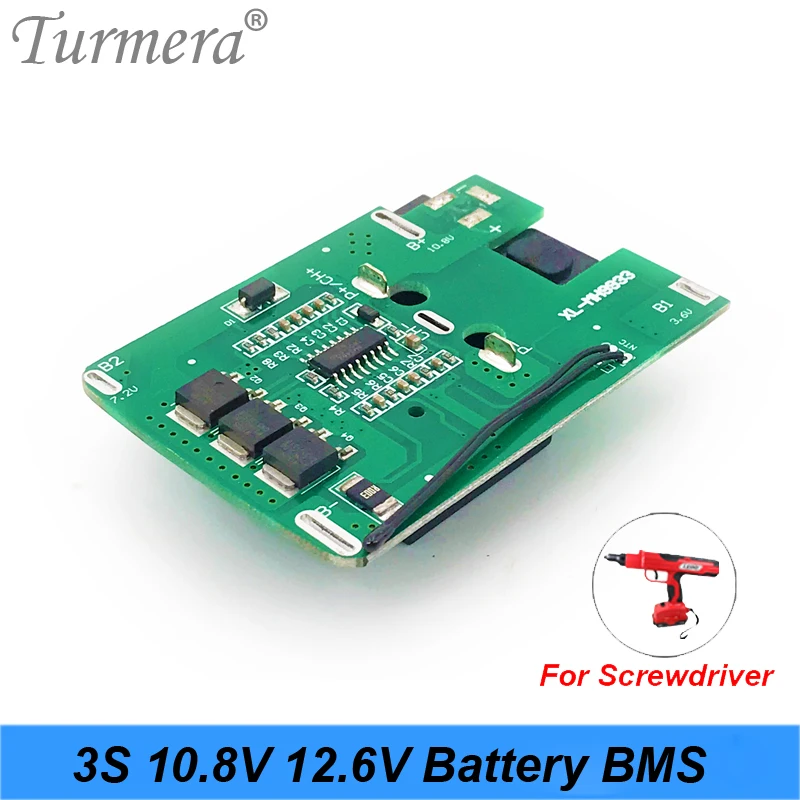 3S 12.6v 10.8v 30A 18650 litowo-jonowy akumulator litowy BMS dla śrubokręt Shura ładowarka płyta ochronna pasuje do Turmera