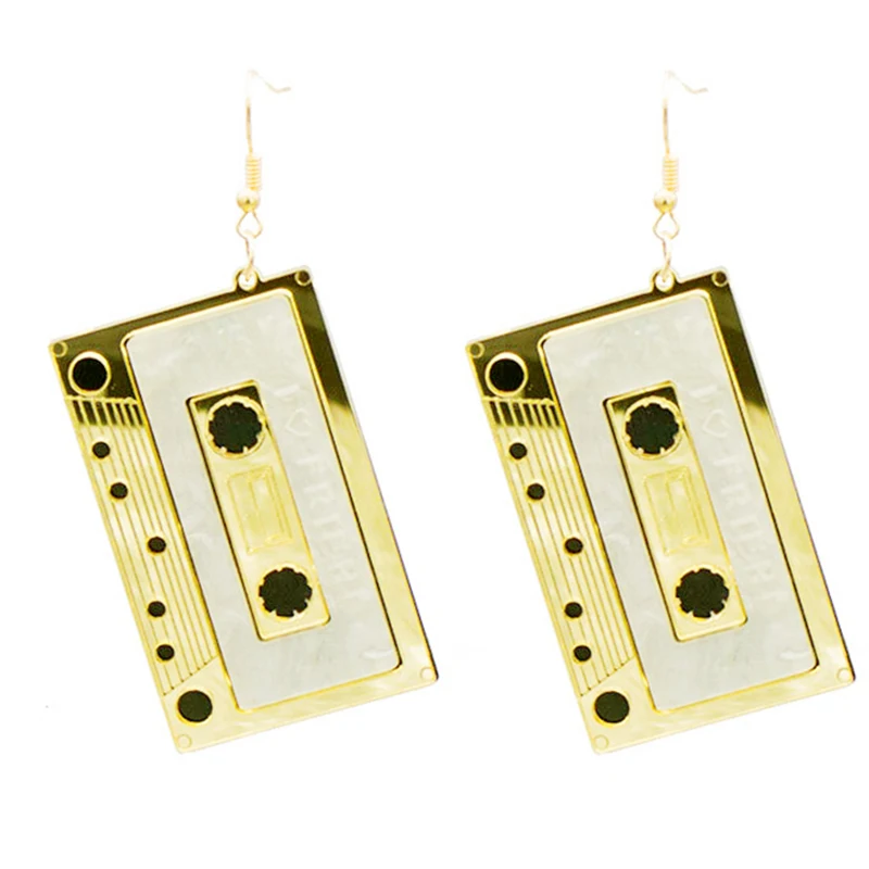 Earrings For Women Fashion Charm Eardrop Hip Hop Girls Gift Cute Sweet Heart Exaggeration Special Creativity Tape Love Heart