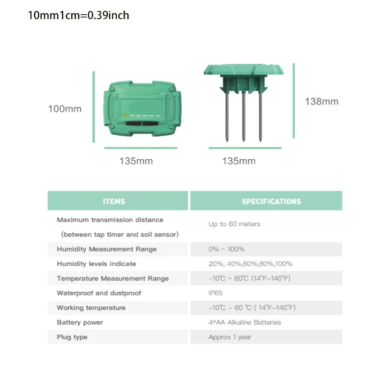 2024 New Soil Moisture Meter Must be used with WiFi Smart Water Timer for Auto Irrigation System Garden Farm