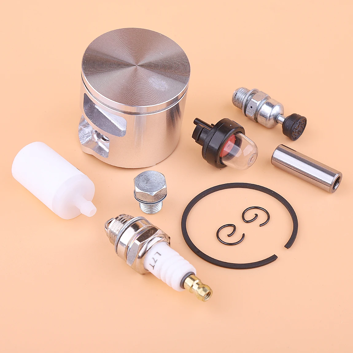 46 มม.ชุดแหวนลูกสูบสําหรับ Husqvarna 555 556 560 562 562XP 560XP 560XPG การใช้กรอง Decompression วาล์ว Primer Bulb Spark Plug