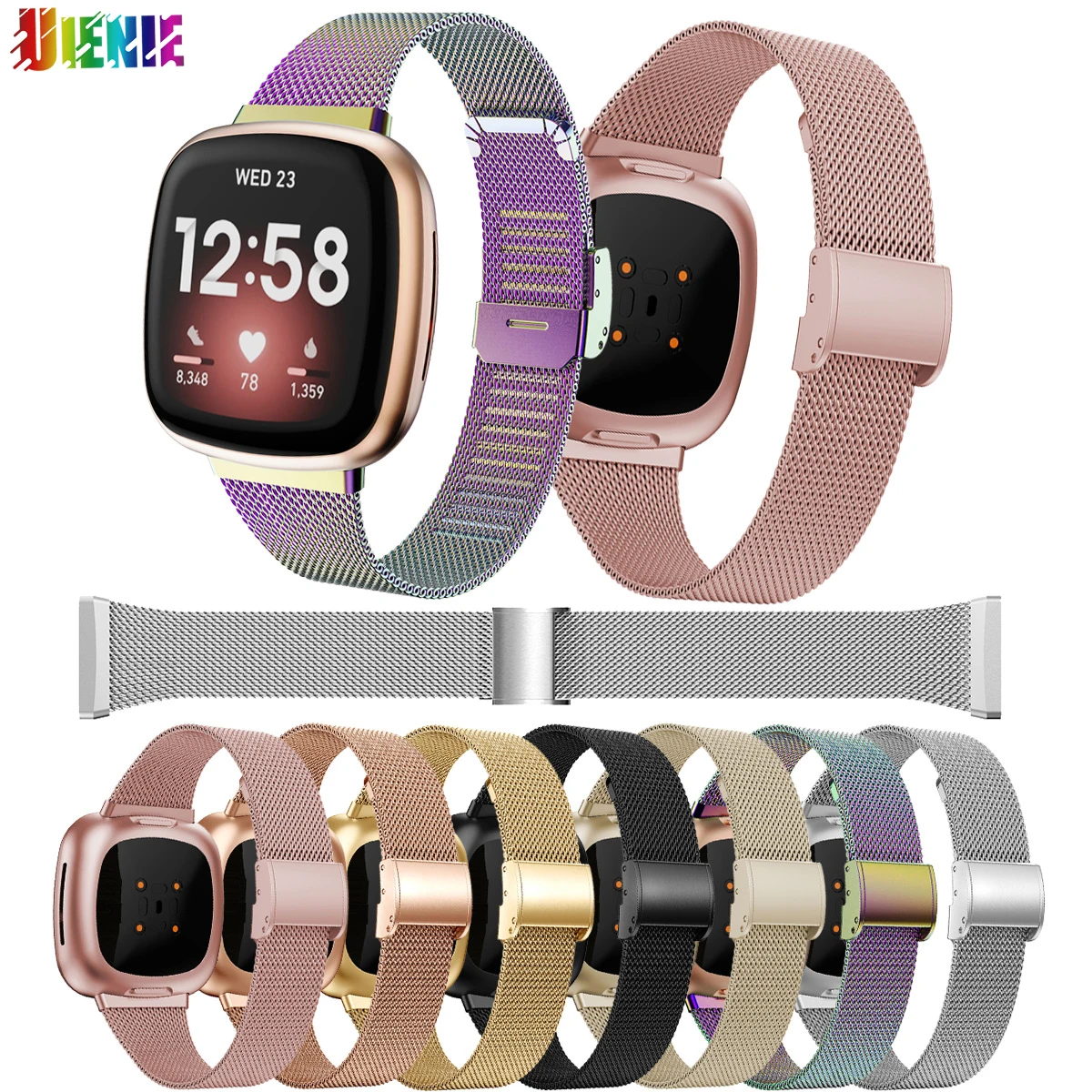 

Milanese Bracelet Strap Luxury Bracelet For Fitbit Sense Smart Watch Band Replacement Stainless Steel Strap For Fitbit Versa 3