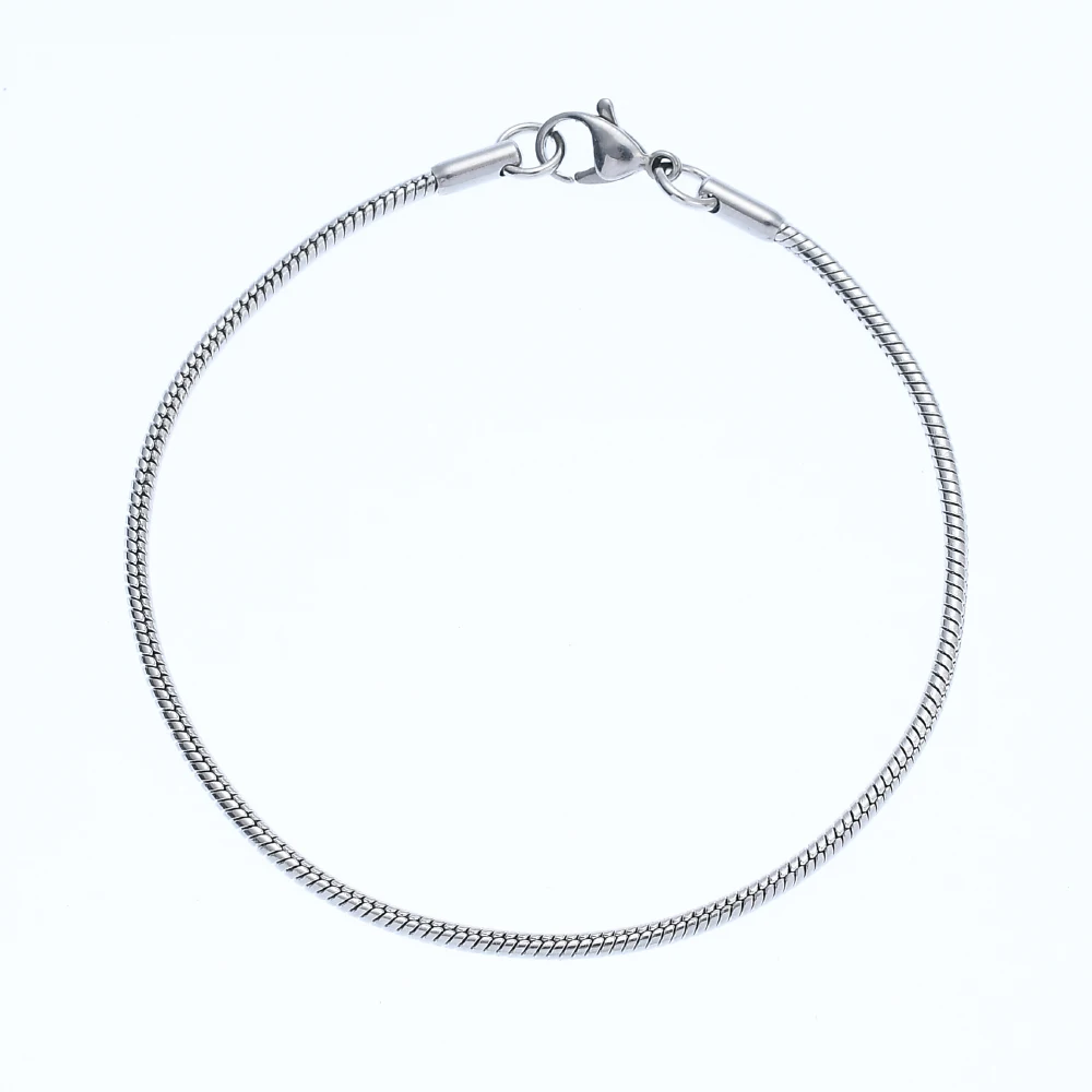 Nowa bransoletka ze stali nierdzewnej 2MM wąż łańcuszek moda bransoletka ze stali tytanowej dla kobiet długość 18.5/20CM drop shipping
