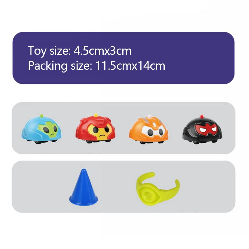 Funny Gyro Model Car Toy Cartoon Inertia Insect Multi-function Children\'s Fingertip Spinning Top Educational Toy Model 3pcs/set