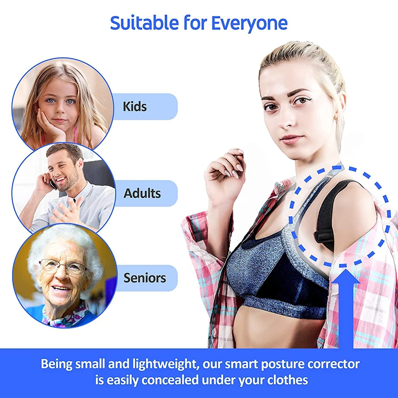 Smart Adjustable Anglel Posture Corrector Hunchback Posture Brace Corrector Shoulder Training Belt Correction Spine Back Suppor