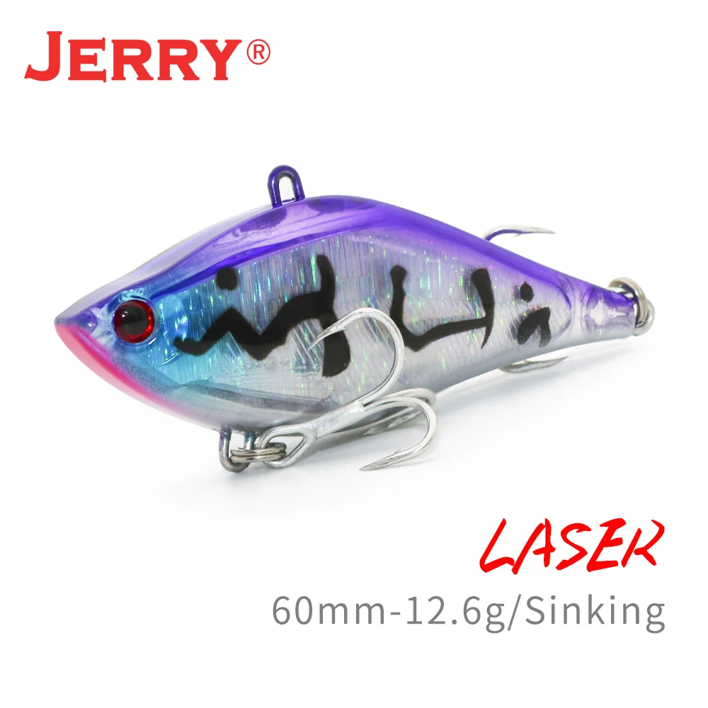 

Jerry Laser Hard Plastic Vibration Fishing Lure Sinking Wobbler VIB Artificial Baits 60mm Bass Pike Fishing Tackle