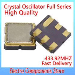 5PCS/Lot 6Pin 3030 433.92MHZ SMD Acoustic Watch Crystal Oscillator 3*3 6P 433M 433.92M 75K Passive Patch Quartz Resonator