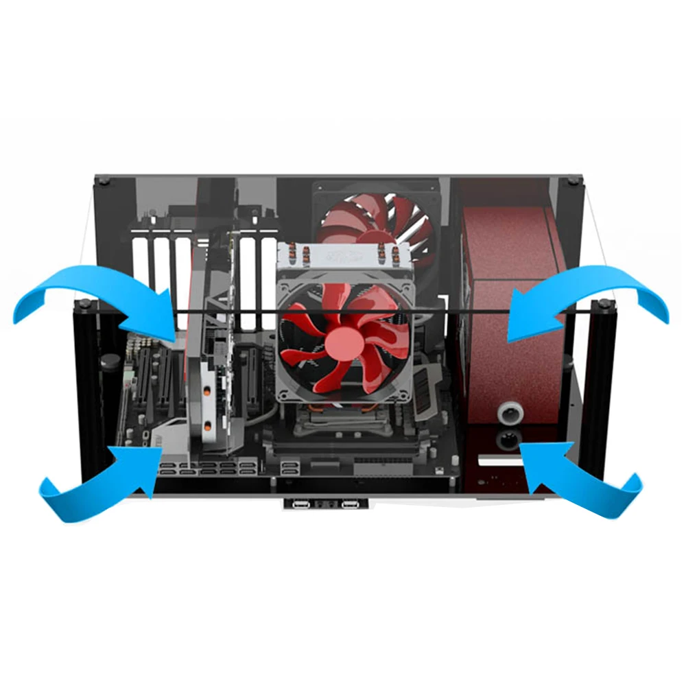 DIY Acrylic MATX Computer Case Kits Open Full Transparent Desktop Gaming Cases Unlimited Layout Accessories image 2