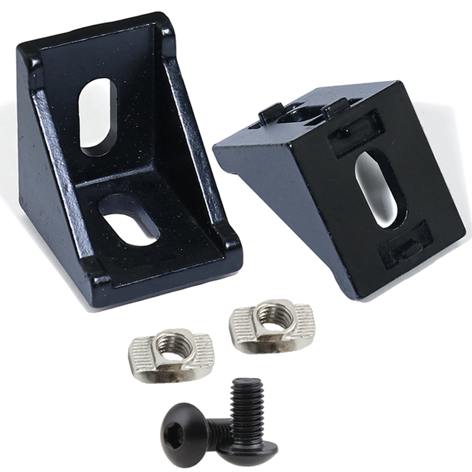 1515 2020 3030 Series Aluminium Profile Kit Black Corner Bracket Set Angle Brackets Connector for 15S 20S 30S