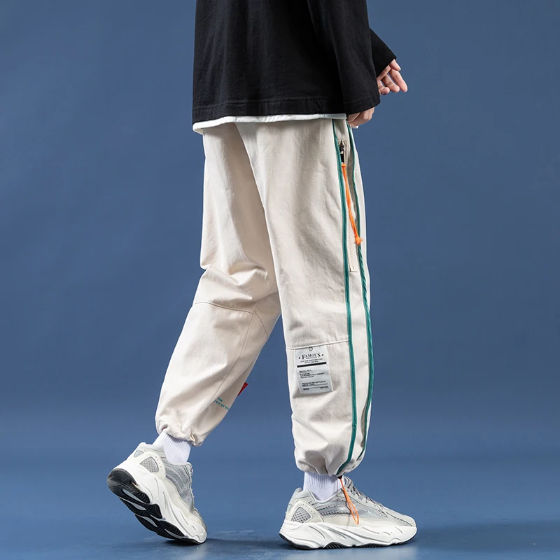 

2024 Joggers Cargo Pants for Men Streetwear Ribbons Pockets Harem Pants Men Spring Summer Casual Sweatpants Fashion Harajuku