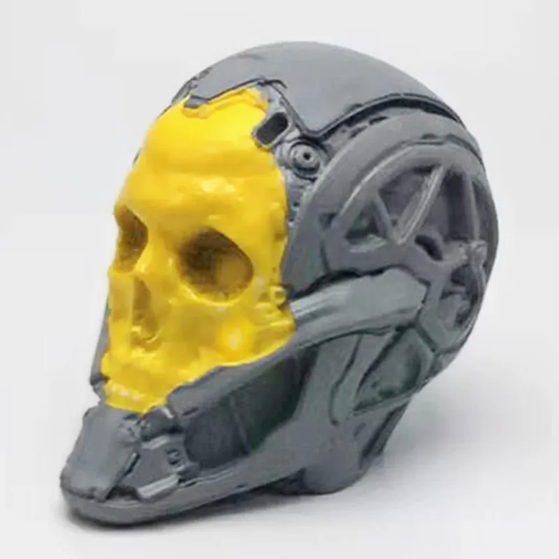 Silicone mold mechanical skull head is suitable for producing candle resin plaster kitchen baking sugar chocolate cake tool