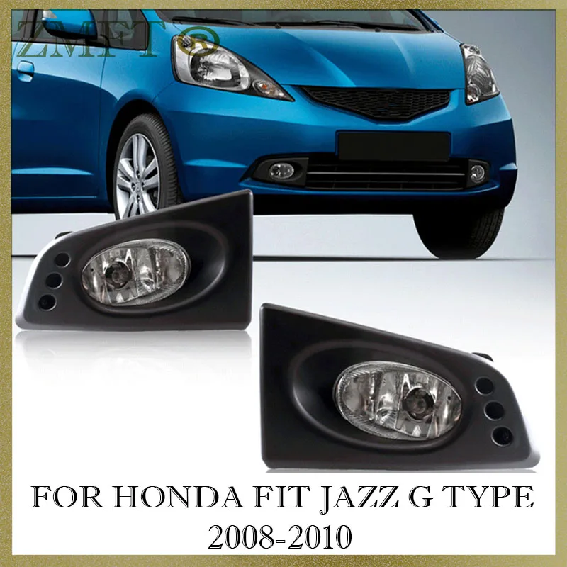 

1Set Car Front Fog Light Lamp Assembly Kit For Honda Fit /Jazz G TYPE 2008 2009 2010 With Wiring Harness Switch Halogen Bulbs