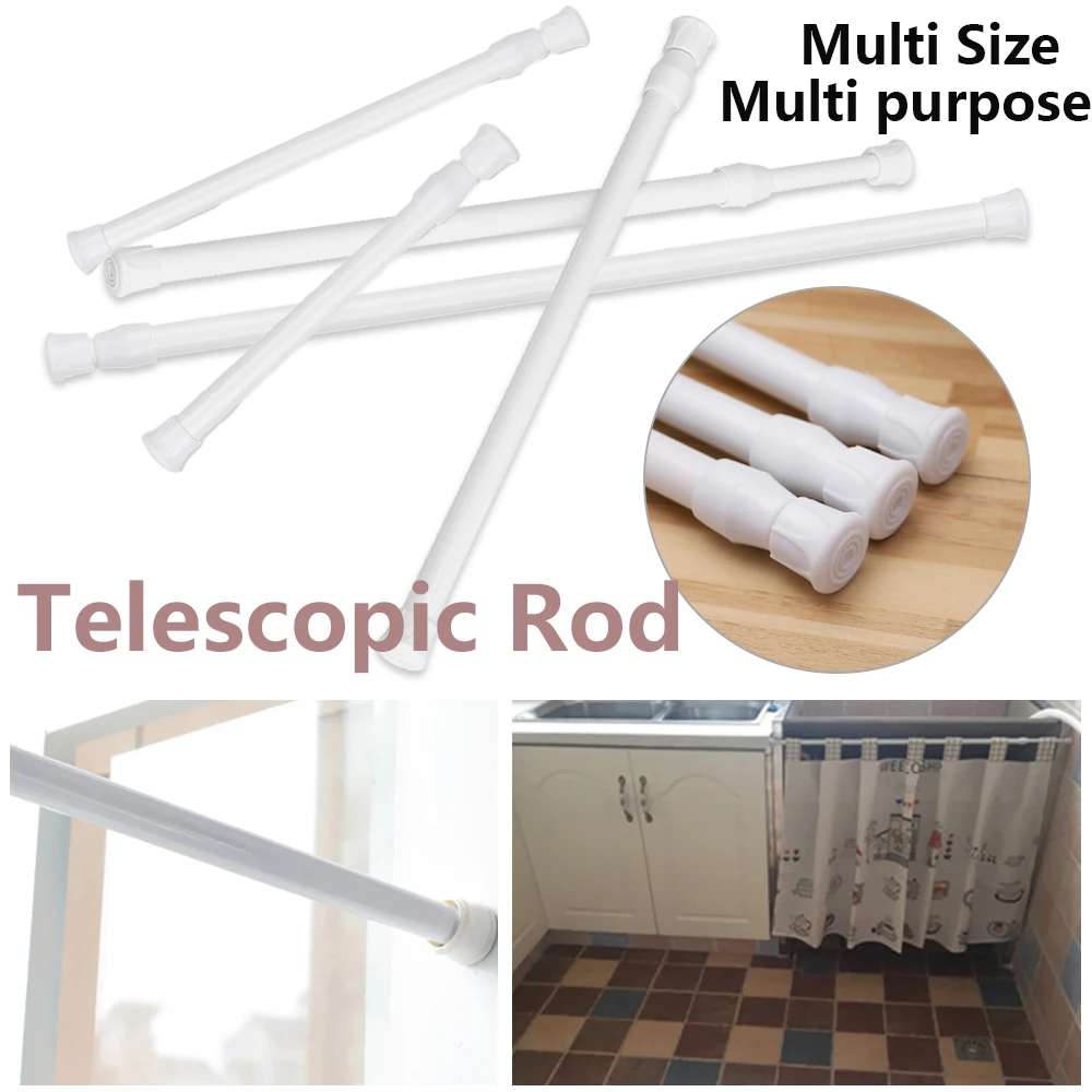 Adjustable Curtain Telescopic Pole Extendable Sticks Multi Purpose Hanging Rods Loaded Hanger Bathroom Product