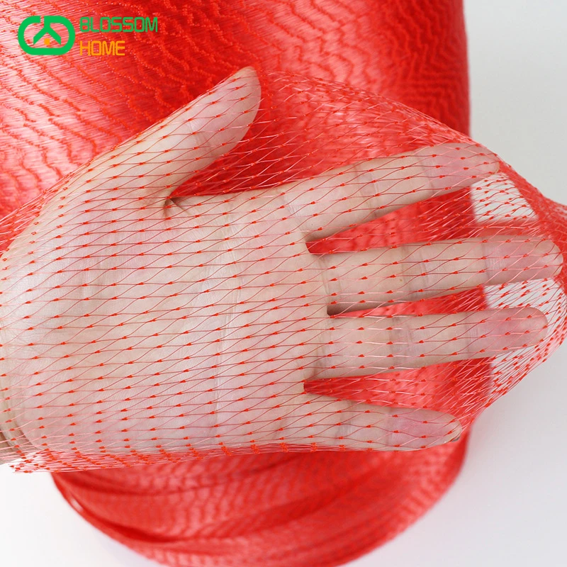 Factory Wholesale Egg Mesh Bag Walnut Chestnut Mesh Bag Fruit Woven Nylon Plastic White Green BlueMesh Rope Plant Mesh Sleeve