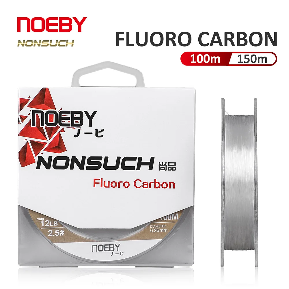 Noeby-Fluorocarbon Coating Fishing Line,Carbon Fiber Leader Line,Carp,Strong Fishing Sinking Line,0.15-0.56mm,4LB-36LB,100m,150m