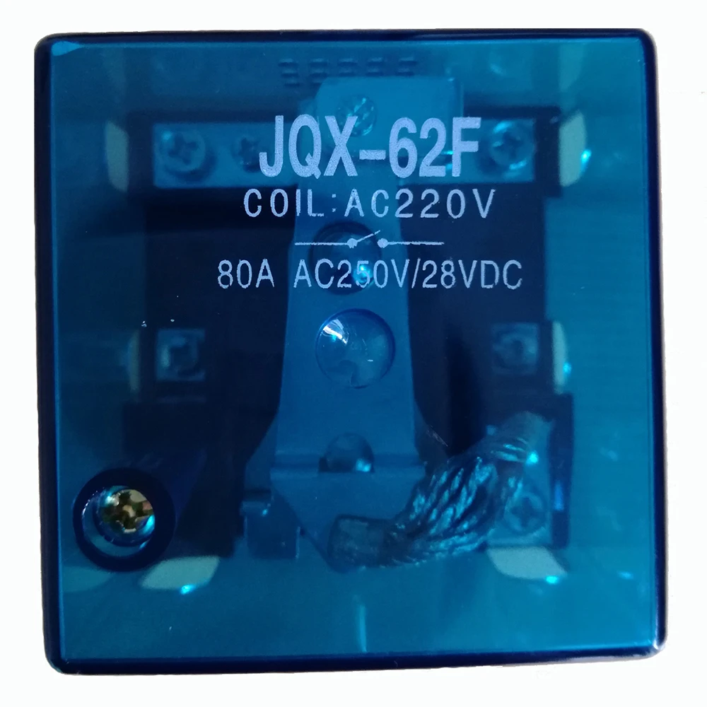 JQX-62F 1Z Electromagnetic Relays 1NO 1NC 80A 250VAC High Power Supply Relay