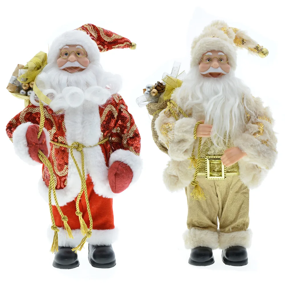 Nieuwjaar Kerst Kerstman Pop Beeldje Voor Home Decor Accessoires Navidad Boom Ornamenten 45 Cm Grote Staande Figuur 2023