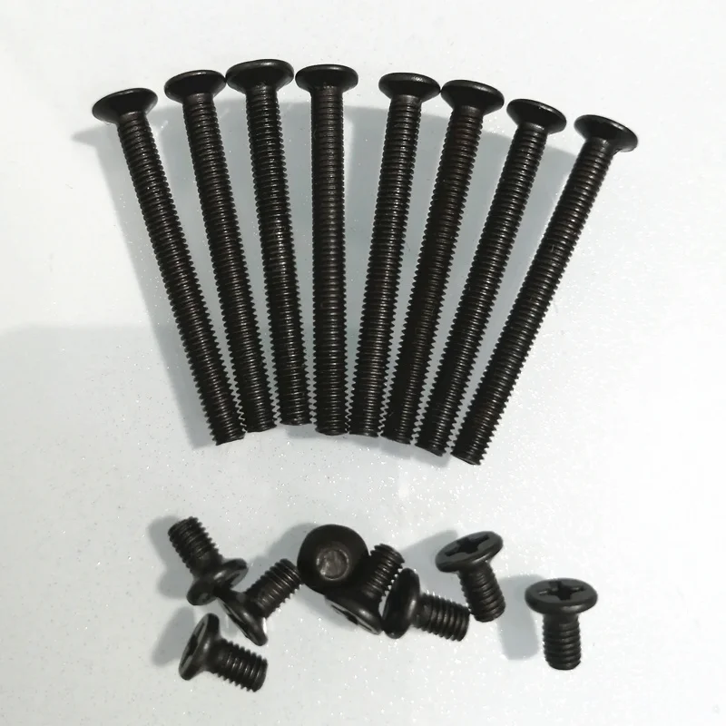 JUULASEN M3*30mm Computer PC Water Cooling Heat Exchanger Radiator Fans Installation Fixed Black Screw