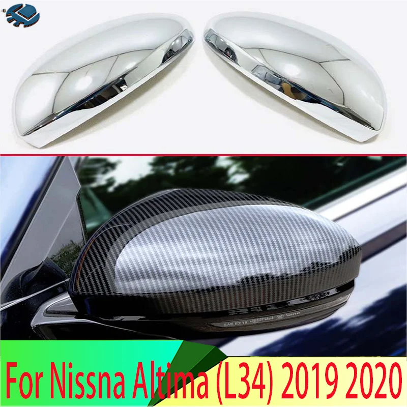 

For Nissna Altima (L34) 2019 2020 ABS Door Side Mirror Cover Trim Rear View Cap Overlay Molding Garnish