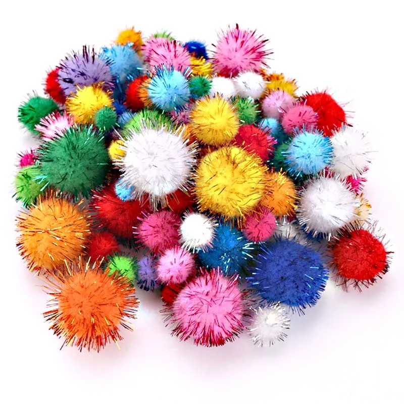 50pcs Colorful Pompoms 15mm 25mm for Dolls Garment Handmade Material Soft Fluffy Pom Poms Ball For DIY Kids Toys Accessories