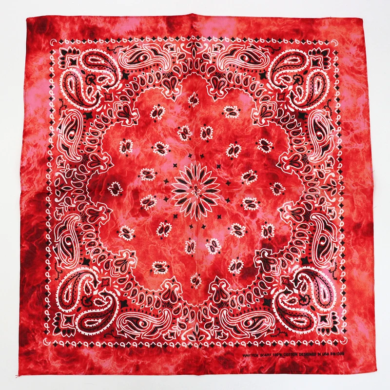 Cotton Vintage Tie-Dye Style Printed Paisley Bandanas Hiphop Men HeadScarves Women Headband Riding Masks Headwear