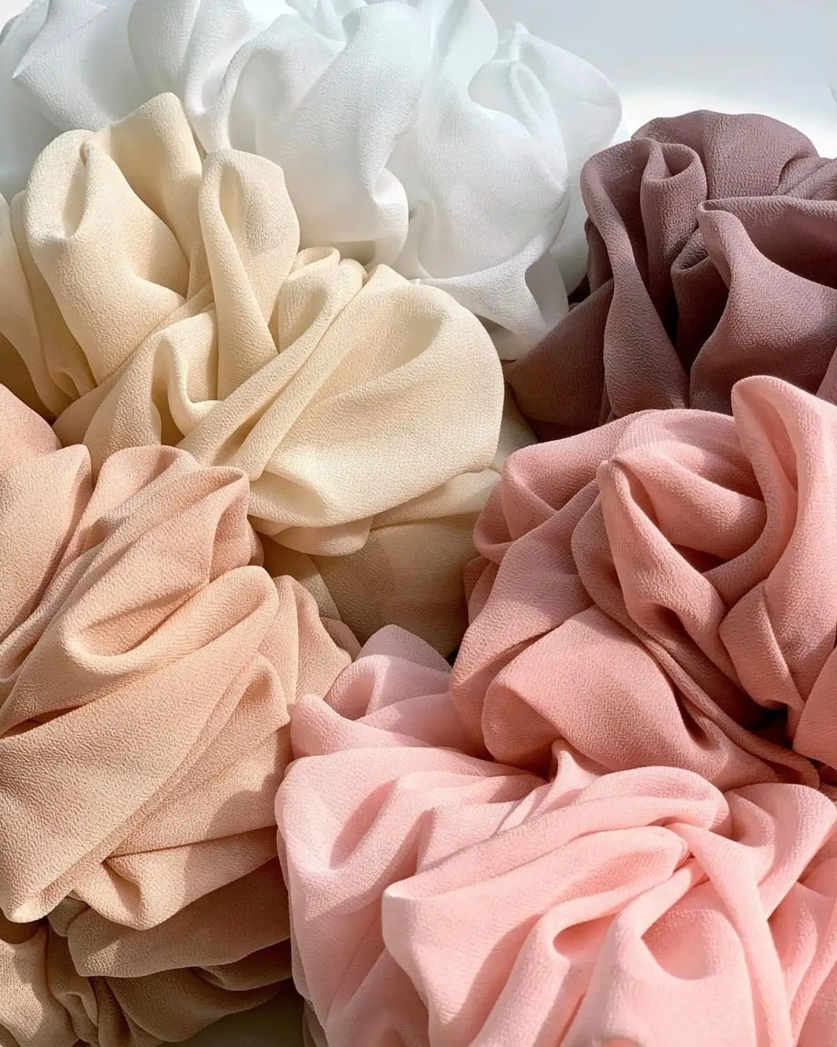 Cravatta per capelli a grappolo malese per donne musulmane elastico in Chiffon bellissimo Hijab volumizzante Scrunchie accessori per foulard di grandi dimensioni